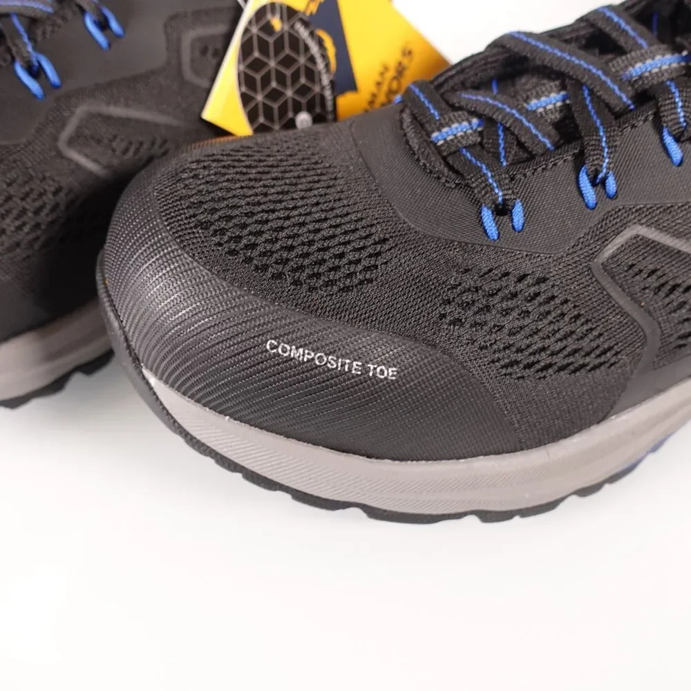 Herman Survivors Women Cassle Composite Toe Work Shoes Slip Resistant Black Blue